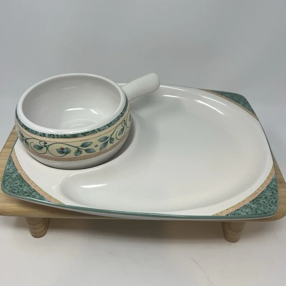 Pfaltzgraff FRENCH QUARTER Snack Plate with Soup Mug Bowl Soup & Sandwich Lunch